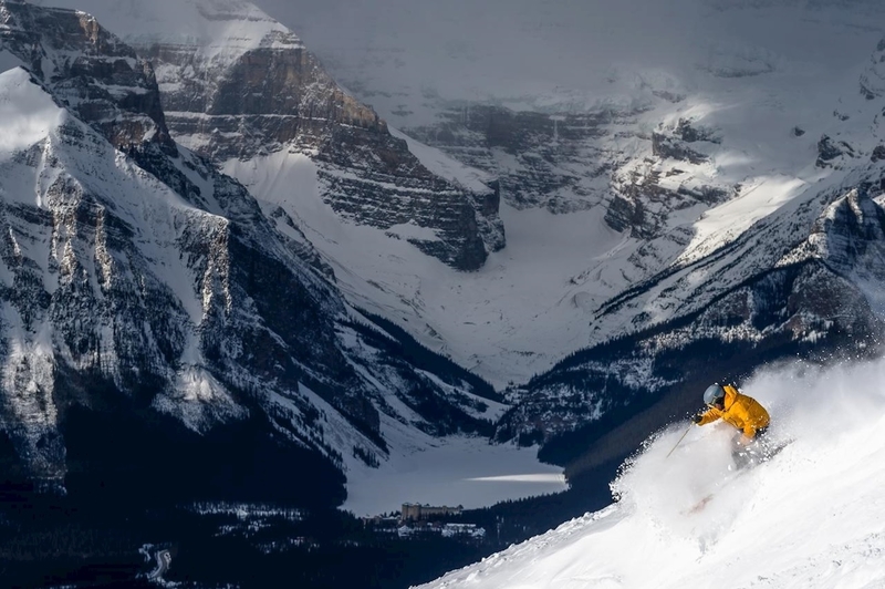 skien vanaf de rocky mountains