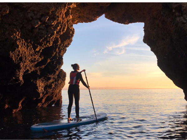 Suppen tijdens zonsopkomst in Portugal