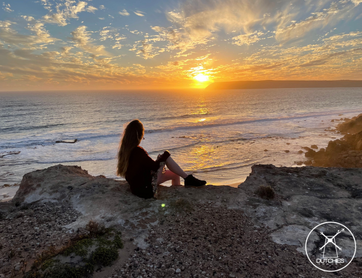 Zonsondergang aan de kust in Zuid Australie