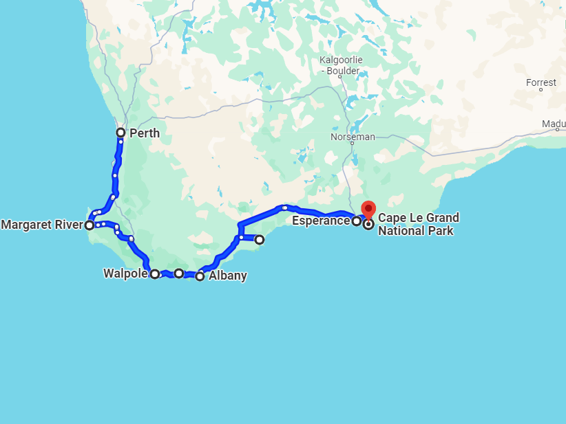 Roadtrip van Perth naar Espernace