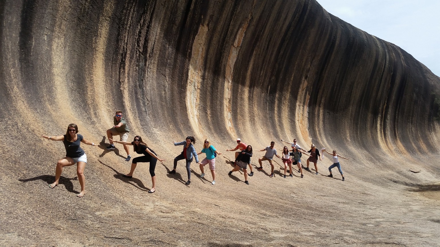 Wave Rock with a tour