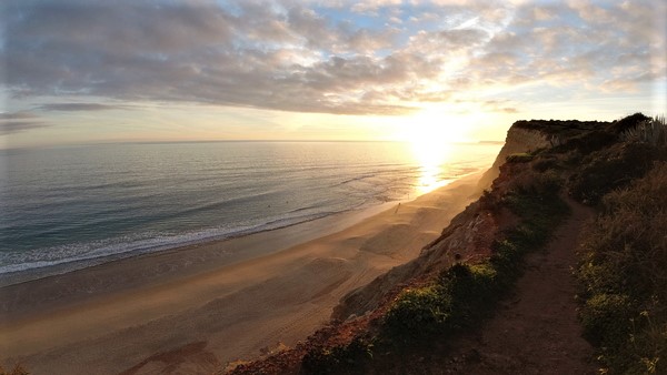 Zonsondergang strand in Portugal