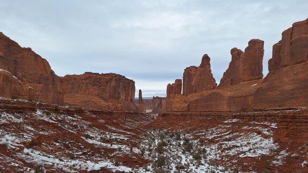 Arches National Park- reizen door westen van amerika in de winterperiode