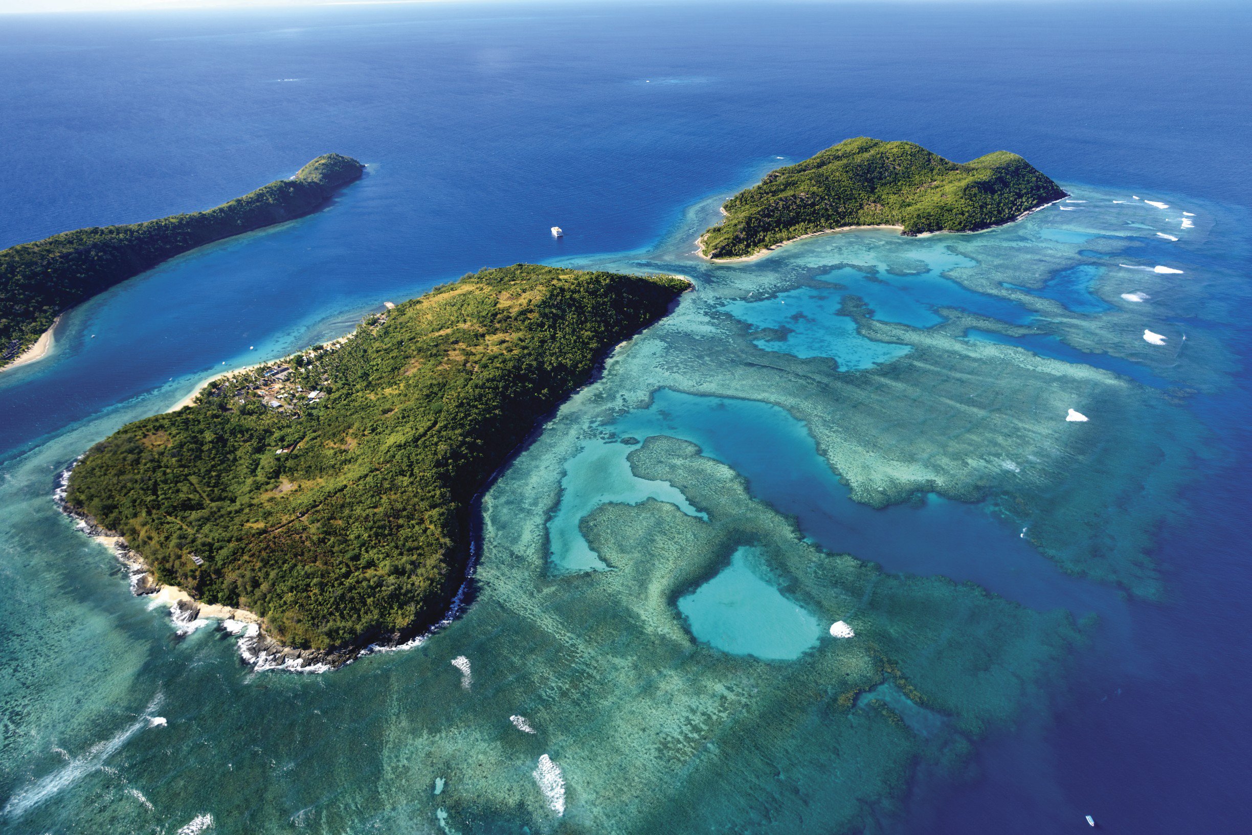 tropische eilanden Fiji vanuit de lucht